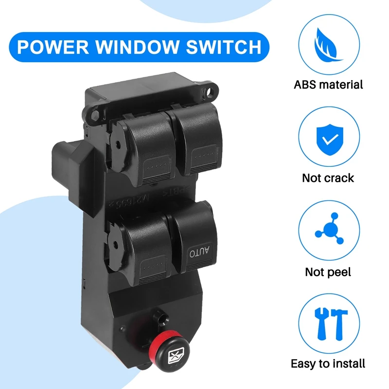 Interruptor de ventanilla eléctrica 35750-S5A-A02ZA para Honda Civic 2001-2005 CRV 2002-2006, interruptor de Control maestro de ventana lateral del conductor