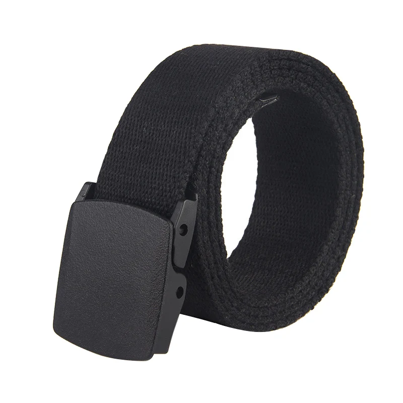 

Unisex Casual Belt Solid Color Canvas Men Belt Plastic Smooth Buckle Women Belt Multifunction Versatile Belts Jeans Pants Belt