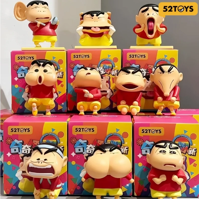 

52TOYS Crayon Shin-Chan Weird Expression Series Blind Box Mystery Cute Collectible Figures Desktop Decor Toys Gift For Anime Fan