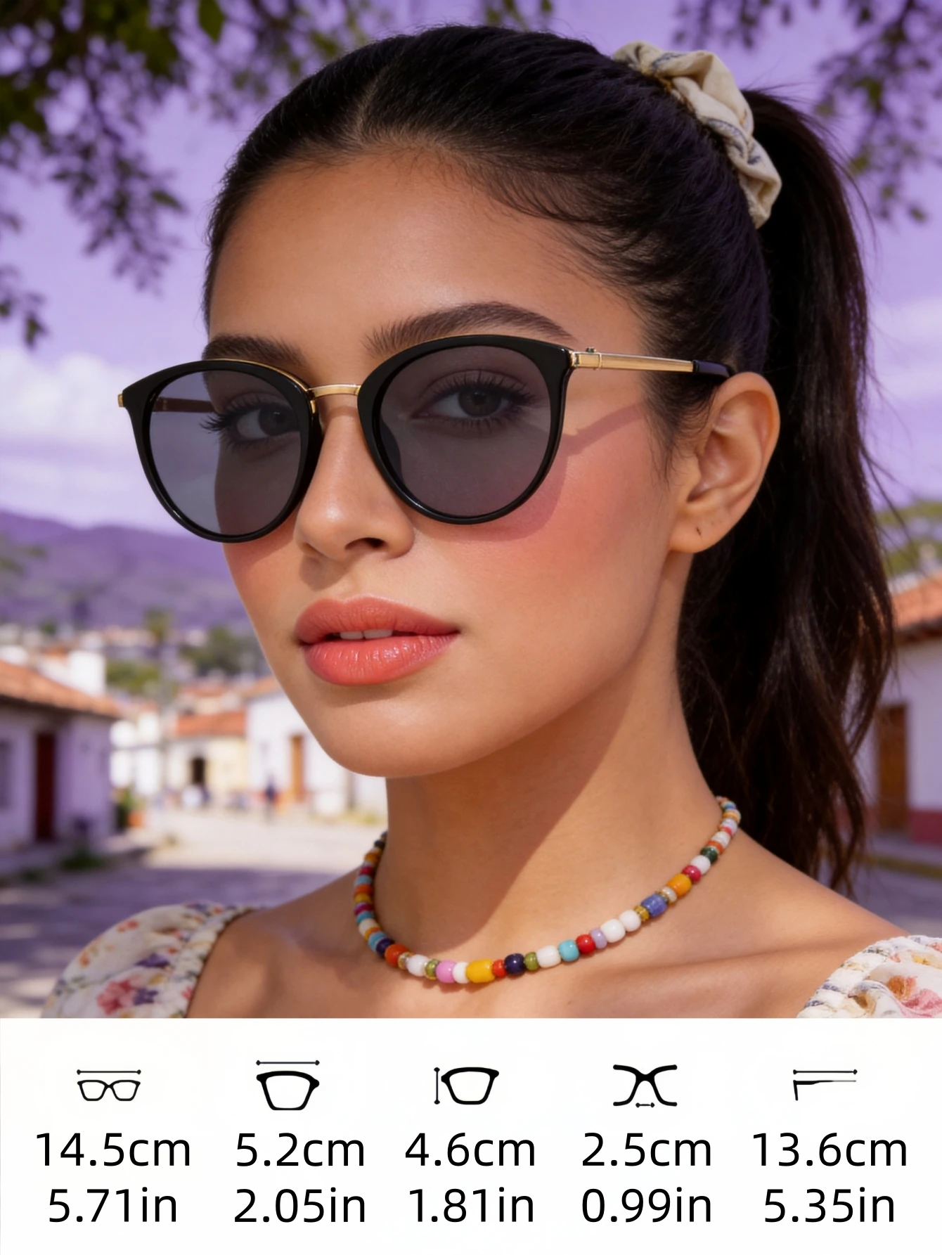 Women's Retro Cat Eye Round Gl - Sunglasses Cat Eye ulasan dan harga