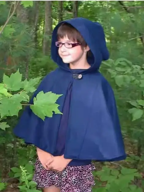 

Warm ort Red Woolen Coat with Hood for Autumn And Winter loween Anime Role-plang Performance Cowl Ne awl