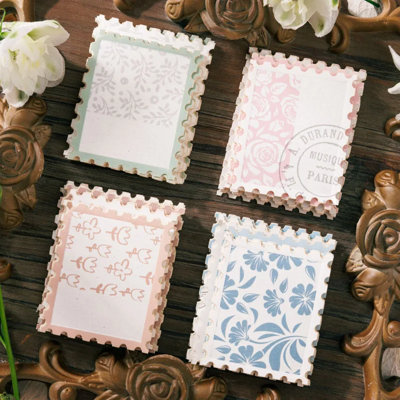 8PCS/LOT Mailing Flower Season series retro creative decoration DIY Paper memo pad