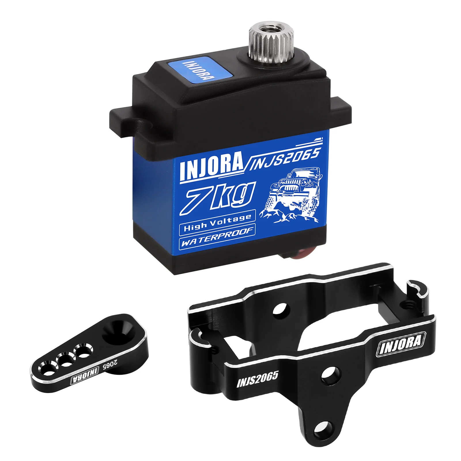 INJORA INJS2065 7KG haute tension étanche 2065 servo numérique avec support pour 1/18 RC chenille TRX4M mise à niveau  26