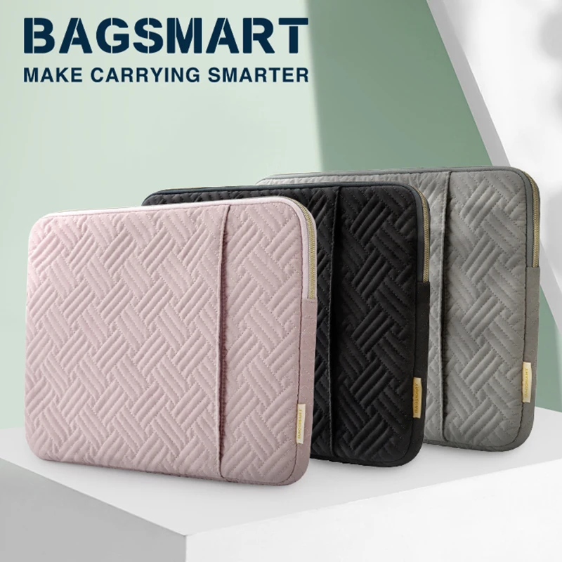 Laptop Sleeve for Women Men BAGSMART 13.3-15.6\'\'Computer Bags Accessories Waterproof Laptop Bag for Ipad Macbook Air Pro 13 Case