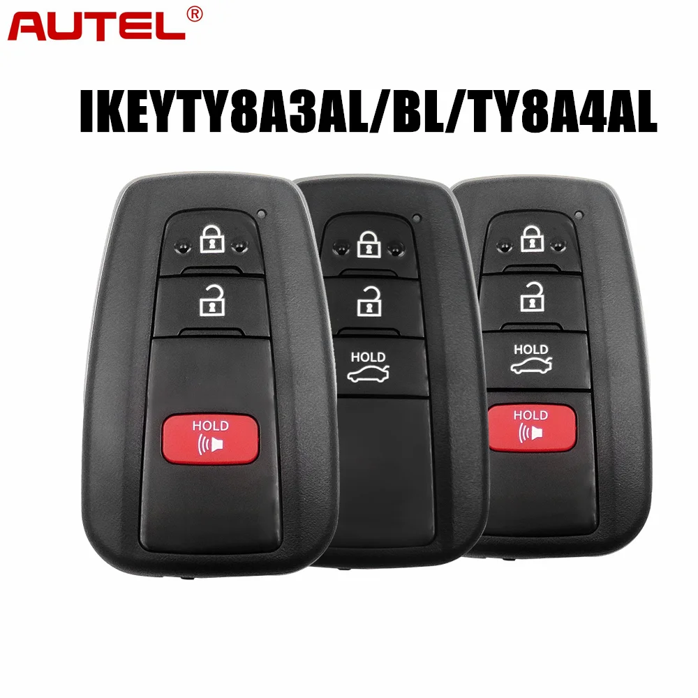 Autel IKEYTY8A3AL/BL IKEYTY8A4AL inteligentny klucz 4 przyciski 315/433 MHz dla Toyota Keys MaxiIM KM100 IM508 programator IM608