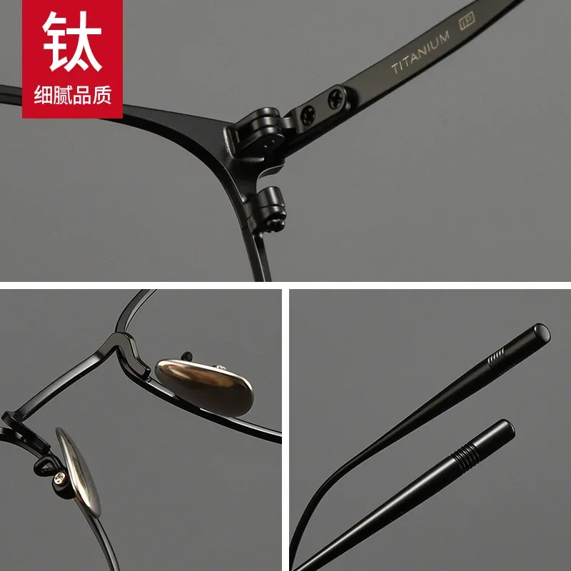 BCLEAR Titanium Glasses Frame Men Women Brand Design Square Prescription Eyeglasses Ultralight Japanese Business Retro Eyewear - Image 3