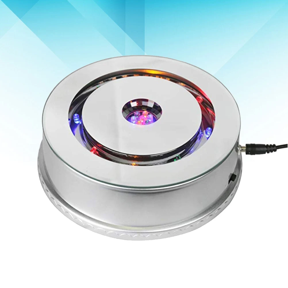 

Colorful Crystal Ball Base Lamp Holder Rotating Display St Revolving Platform Music Box Home Decor Item Practical Use