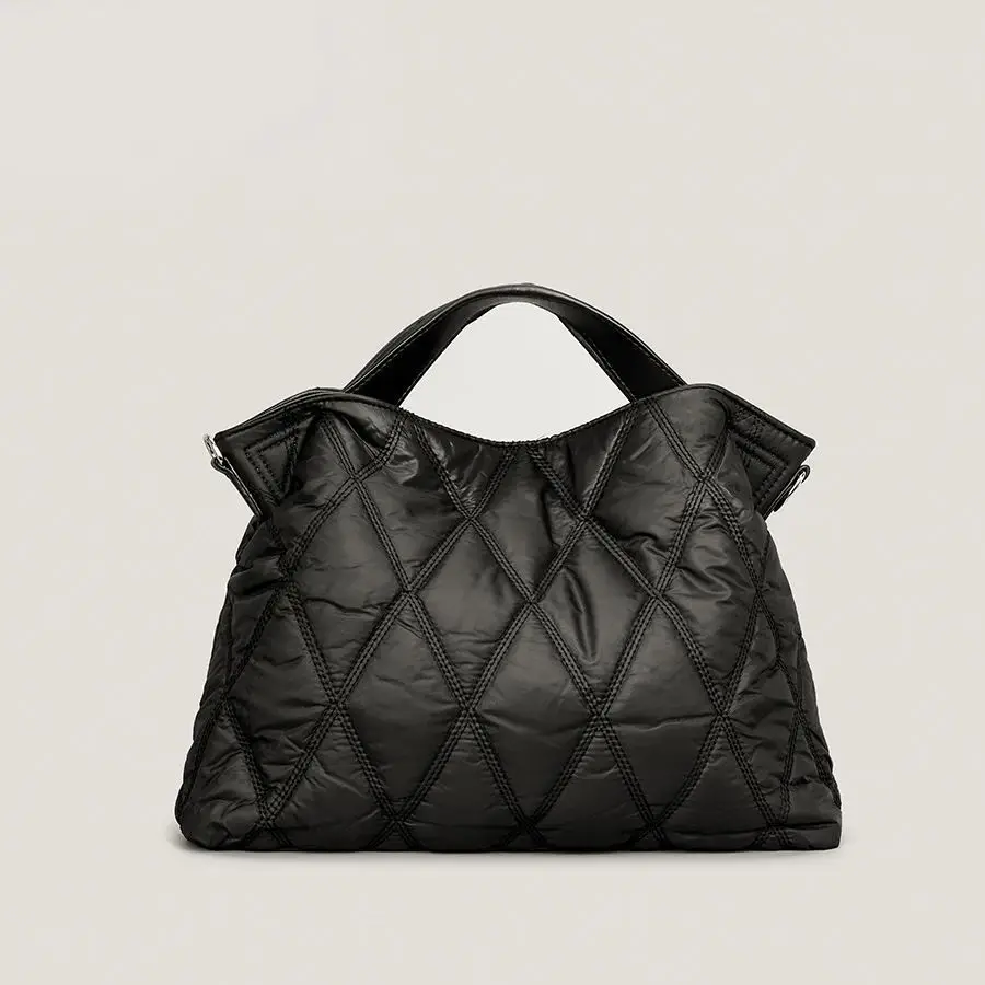 Tote Bag Women 2025 Spring Shouldr Bag Cotton Filling High-Capacity Euro-America Style Solid Women Bags Office Lady view 3