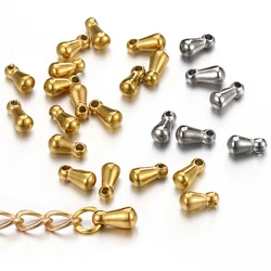 30 sztuk ze stali nierdzewnej kropla wody koniec Charms zawieszki złącze łańcucha rozszerzenie ogon urok do tworzenia biżuterii DIY hurtownie