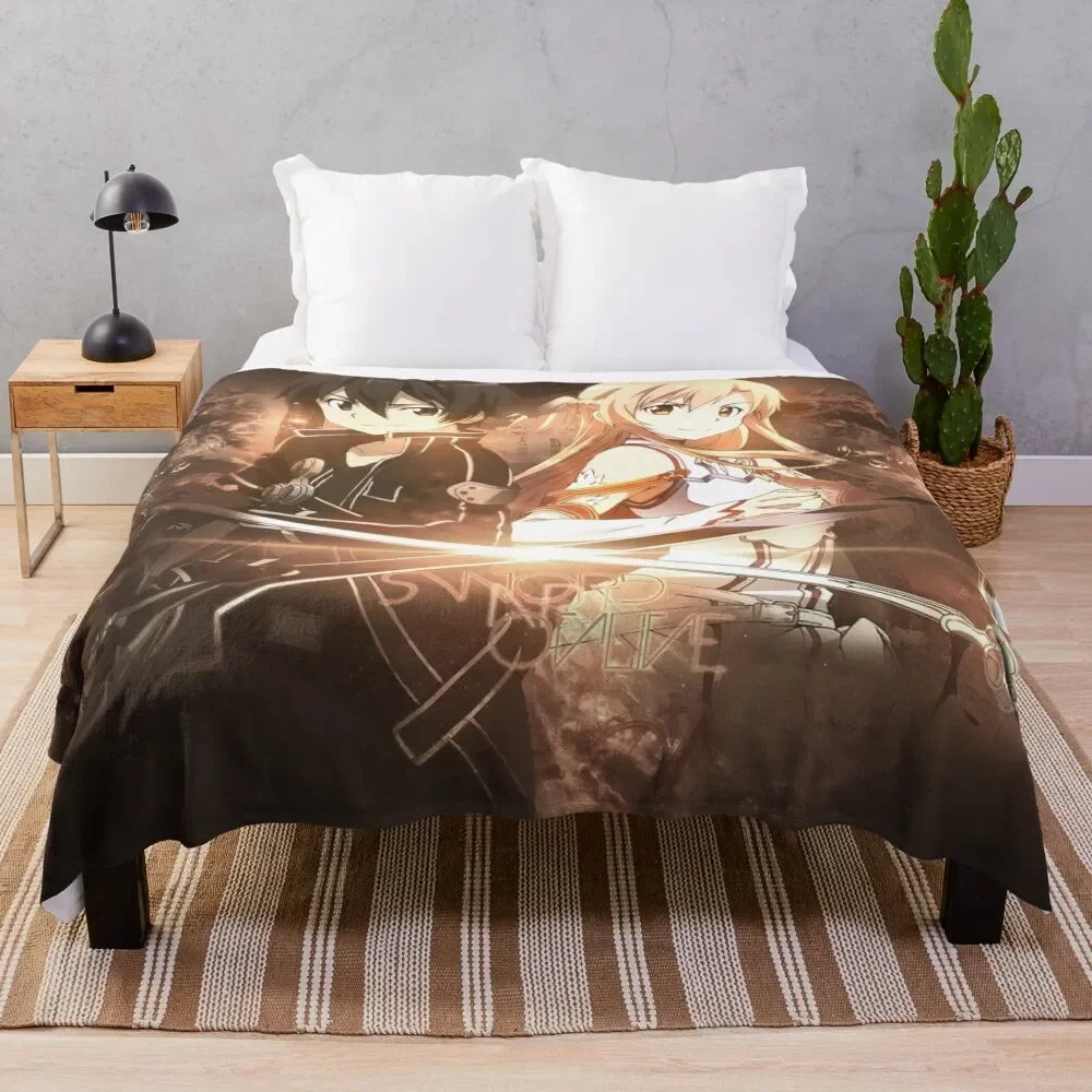 Sword Art Online 23 Throw Blanket Decorative Sofas Flannel Blankets