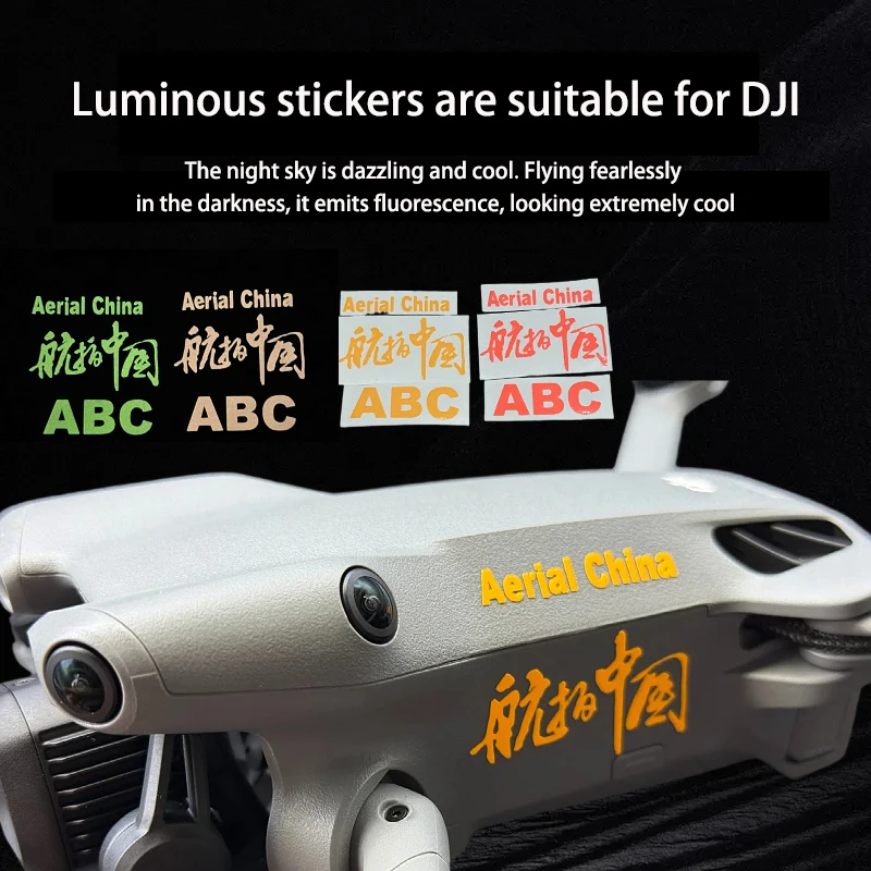 For DJI Mini 5 Pro Drone Creative Self-luminous Stickers Personalized Refit Decals Night Safety Cool Flight Decoration Accessory