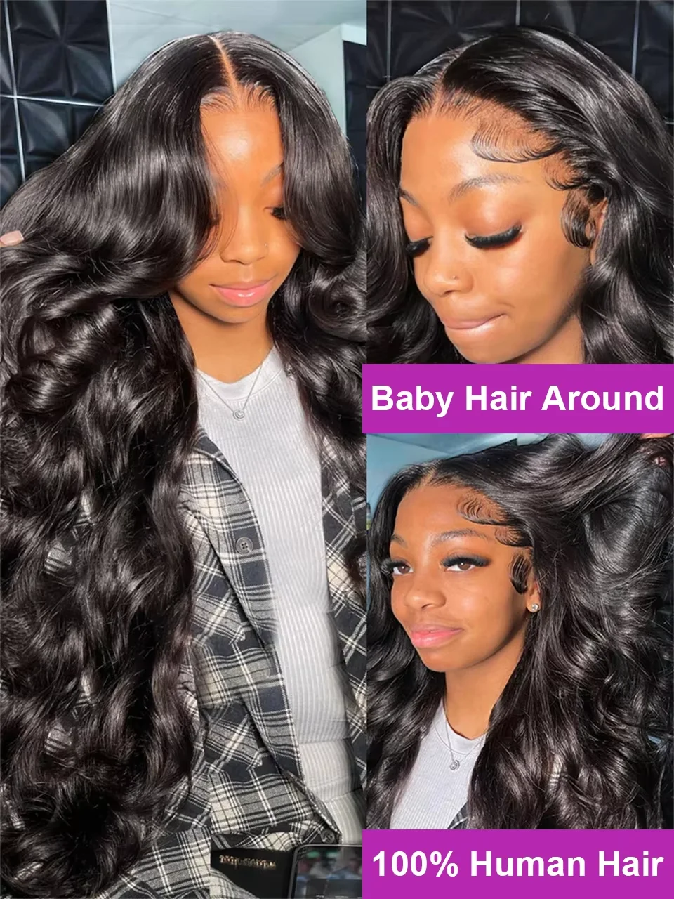 HD Transparent 13x4 13x6 Body Wave Lace Front Wig Pre Plucked 360 Lace Frontal Wig Peruki z ludzkich włosów dla kobiet 5x5 Closure Wig
