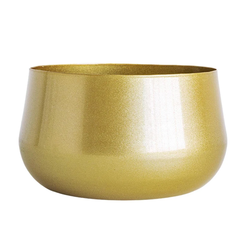 Gold Pot for Houseplants Golden Pot for Plants with Drainage Holes for Indoor Garden Patios