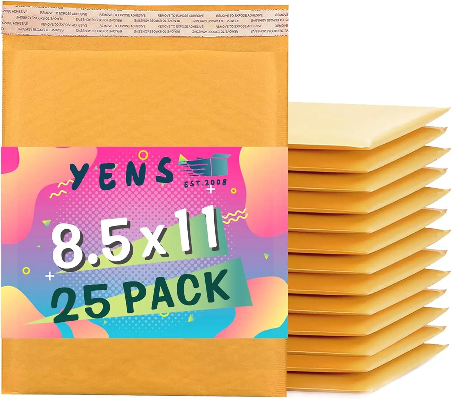 

Kraft Bubble Mailers 8.5x12 25 Pack Self Seal Padded Envelopes for Shipping Mailing