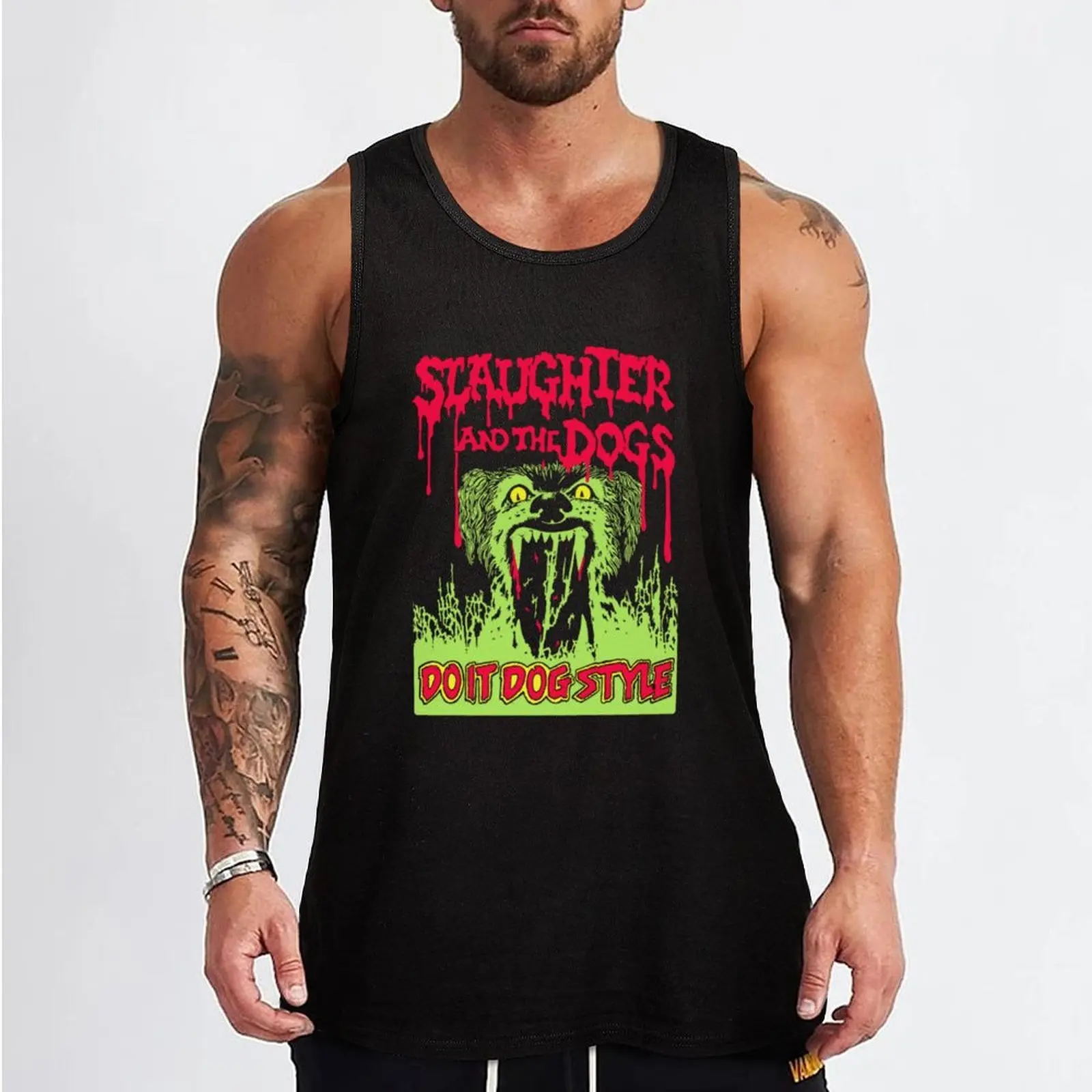 Slaughter And The Dogs- Do It Dog Style Tank Top Athletic Muscle Tank Top Workout Sleeveless