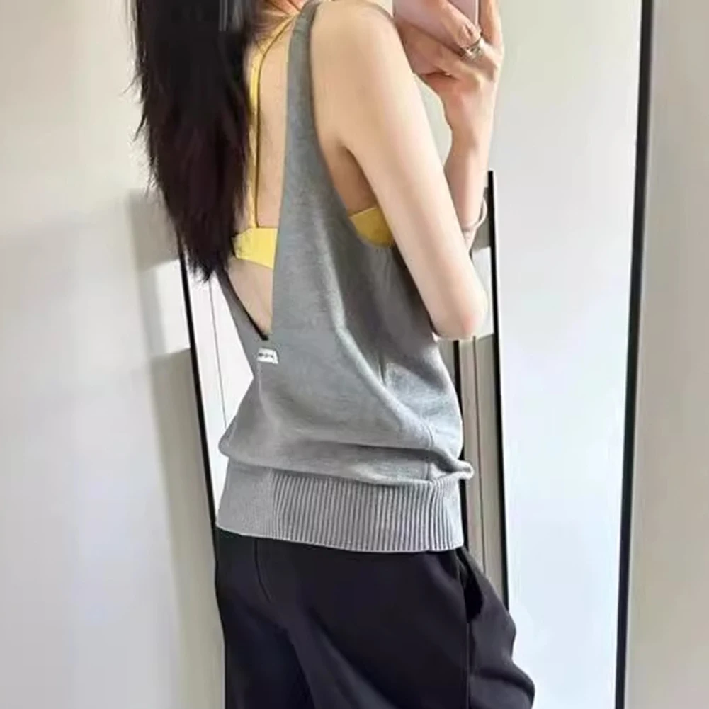 

Casual Outings Black Backless Top Basic Casual Top Viscose All Seasons Brand New Casual Daily Female Various Sizes