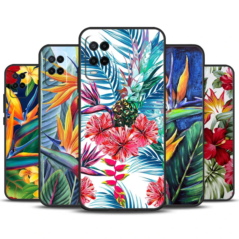 Tropical Paradise Hawaiian Birds For OPPO A78 A98 A58 A16 A76 A96 A5 A9 A53 A17 A57 A77 A15 A52 A72 A93 A74 A94 A54S Case