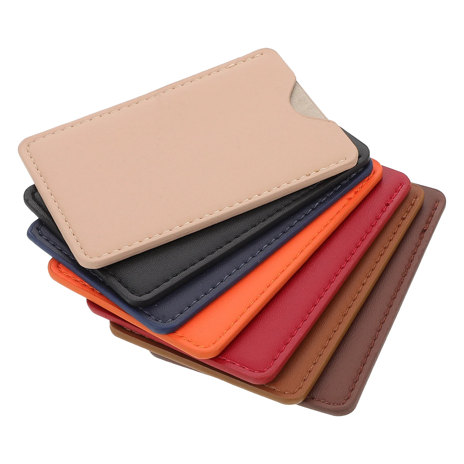 

7Pcs Card Protector Sleeves Anti Theft PU Credit Card Covers for Bank Cards Id Storage Wallet Safe Badge Holder