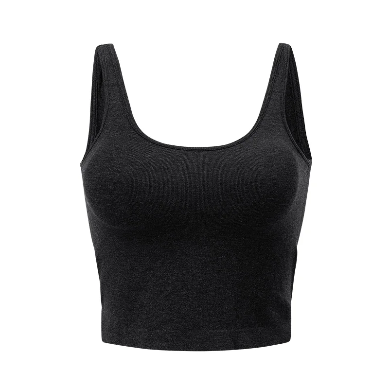 Semir Vest Women Integrated With Built-In Bra Strappy Wireless Bra Underwear Solid Color Base Layer Inner Wear Wearable Outside