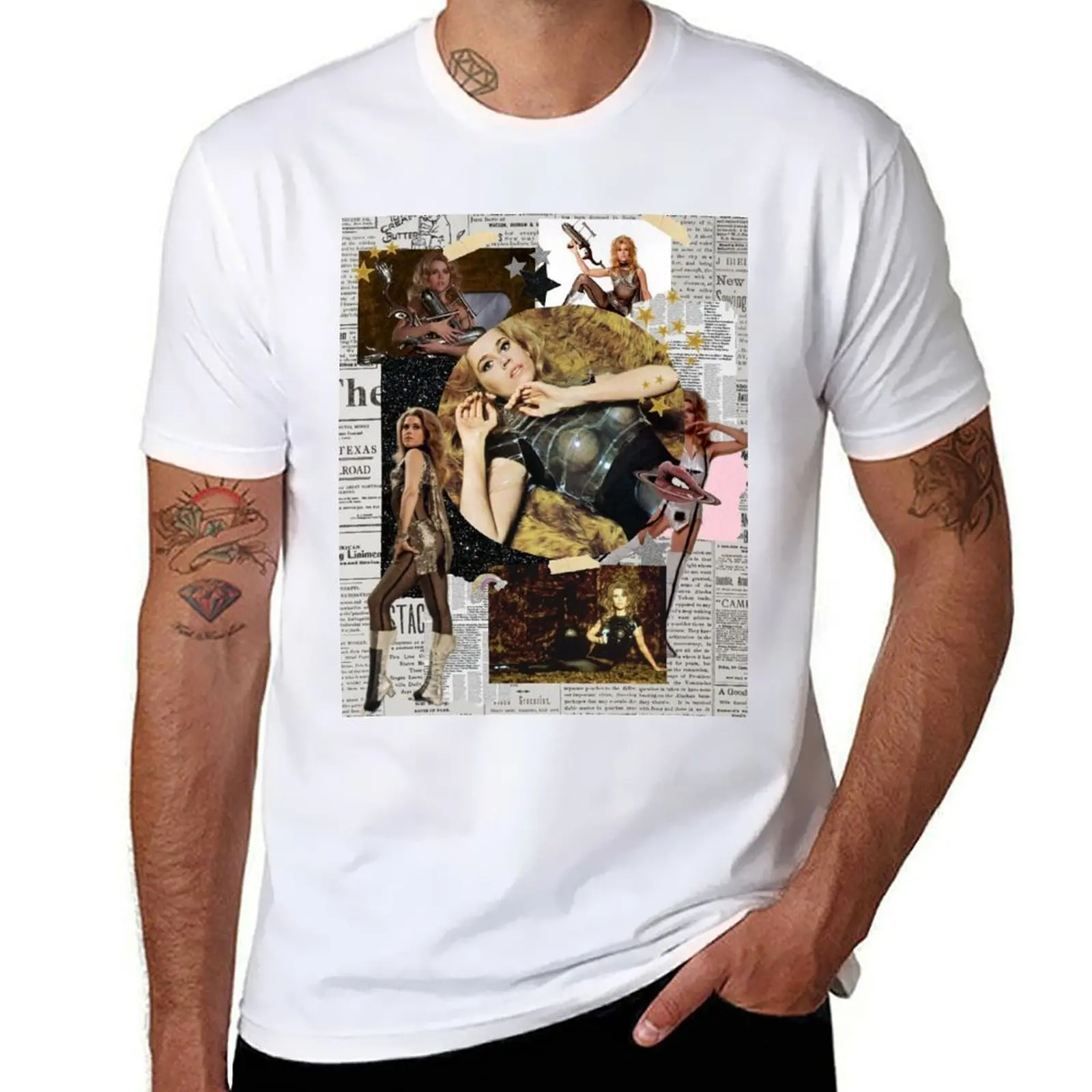 

Barbarella Collage T-Shirt cotton t shirt pack t shirt man luxury T-Shirt