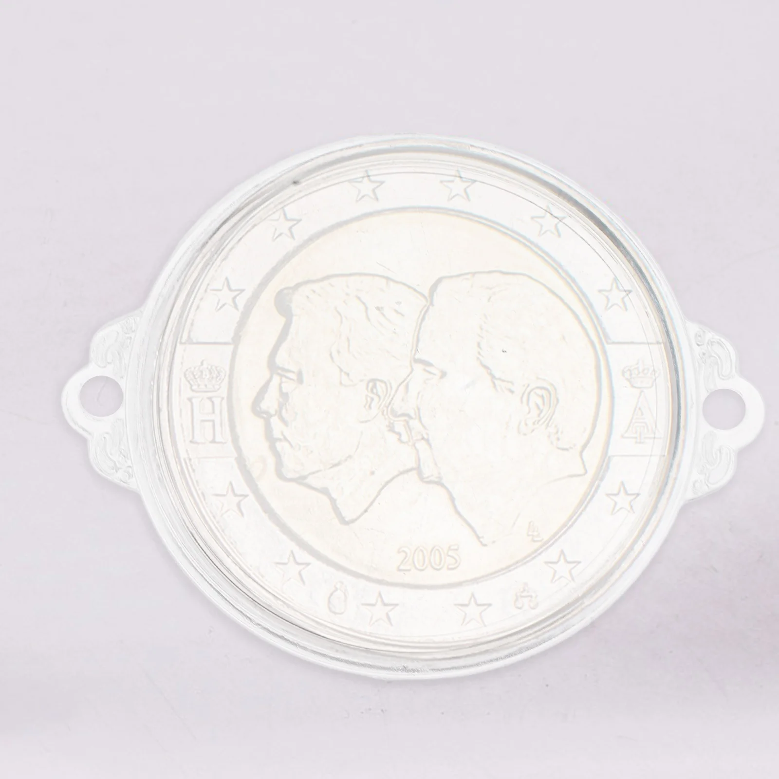 

12Pcs Clear Plastic Coin Capsule Holders Double Eared Silver Coin Storage Display Case Collector Organizer Storage for