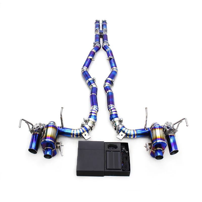YD Valved Sport Exhaust System For Ferrari F12 Berlinetta / 812 6.3 2012 2016 Titanium Exhaust Pipe Muffler Catback Exhaust