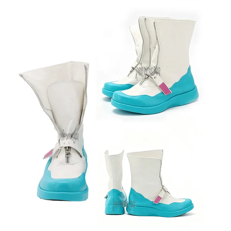 

Anime Miku Cosplay Shoes Boots PU Leather Shoes Halloween Carnival Props Custom Size