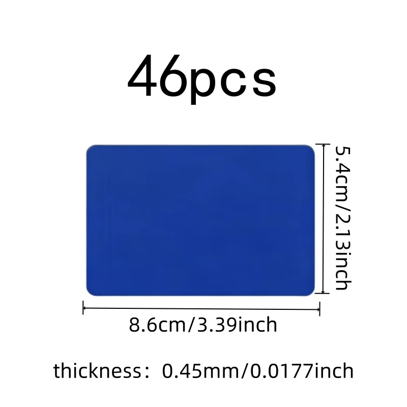 46 pcs 0.45mm Metal Business Card Blanks with Aluminum Smooth Surface, Multipurpose, Versatile, Practical