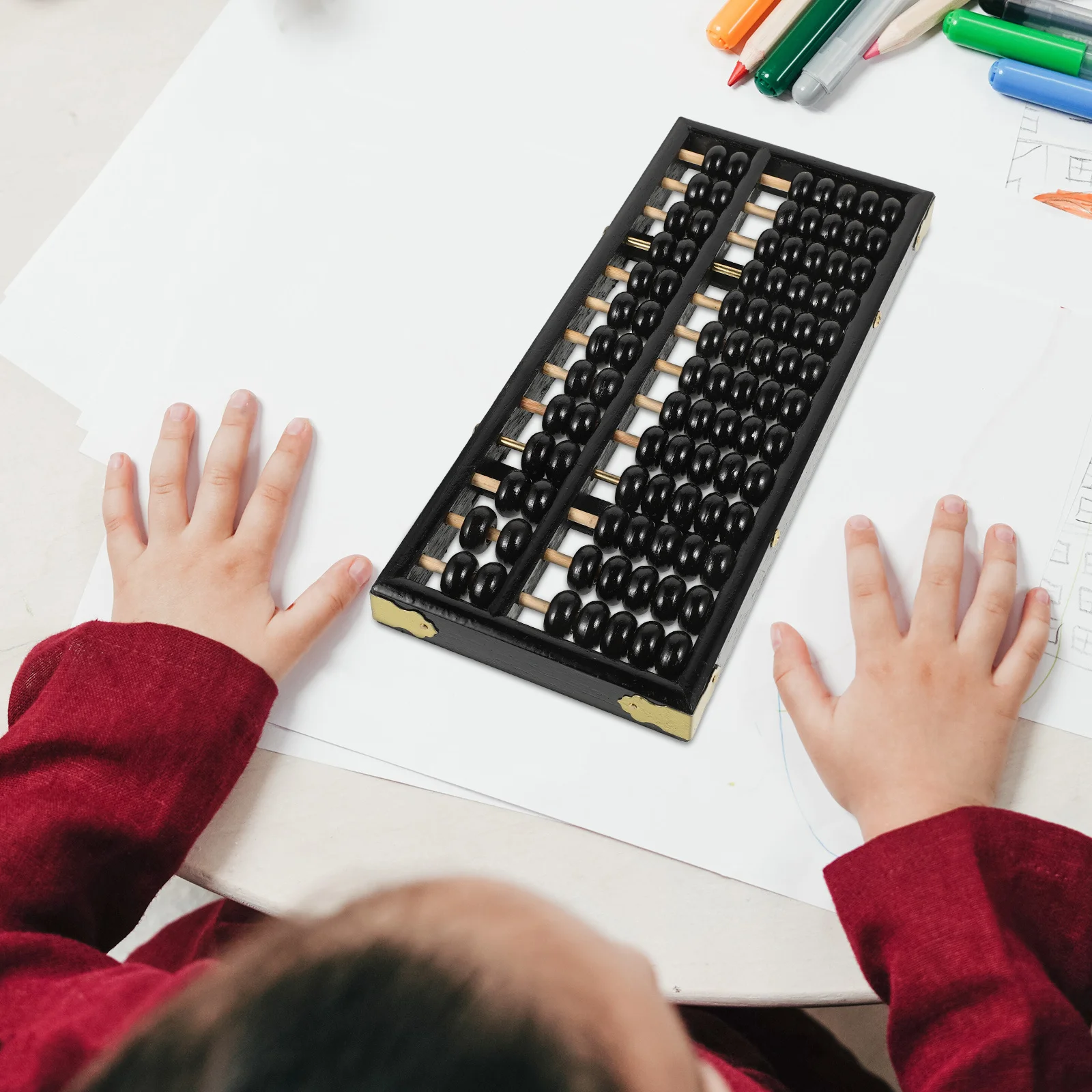 

1pc Children Abacus 13-Digit Wooden Math Learning Tool For Kids Mental Arithmetic Training Students Educational Arithmetic