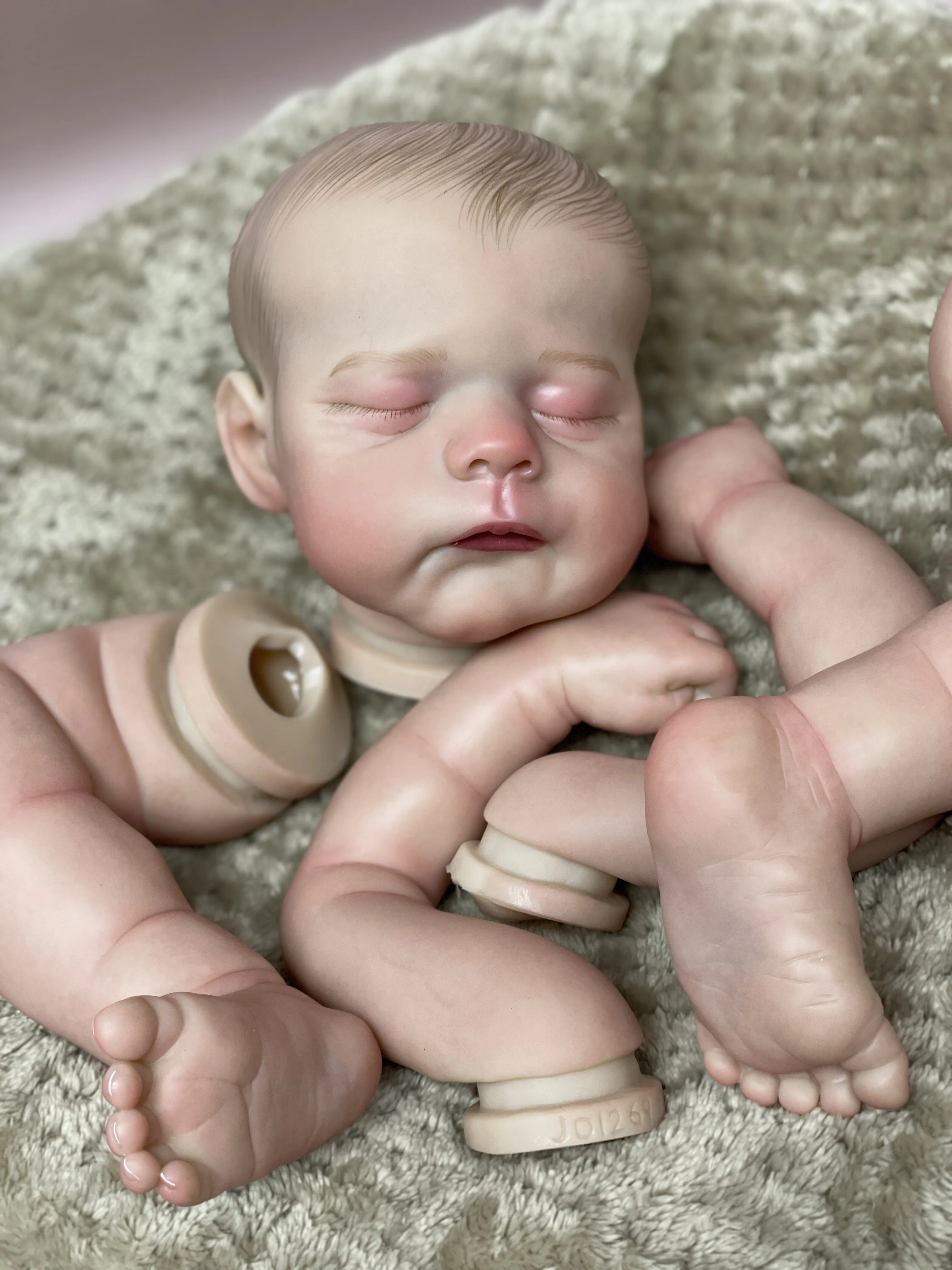 Reborn Baby Doll Kits, Handmade Pintado, Lifelike, DIY, em branco, Vinil, Recém-nascido, Peças, Renascer Kits