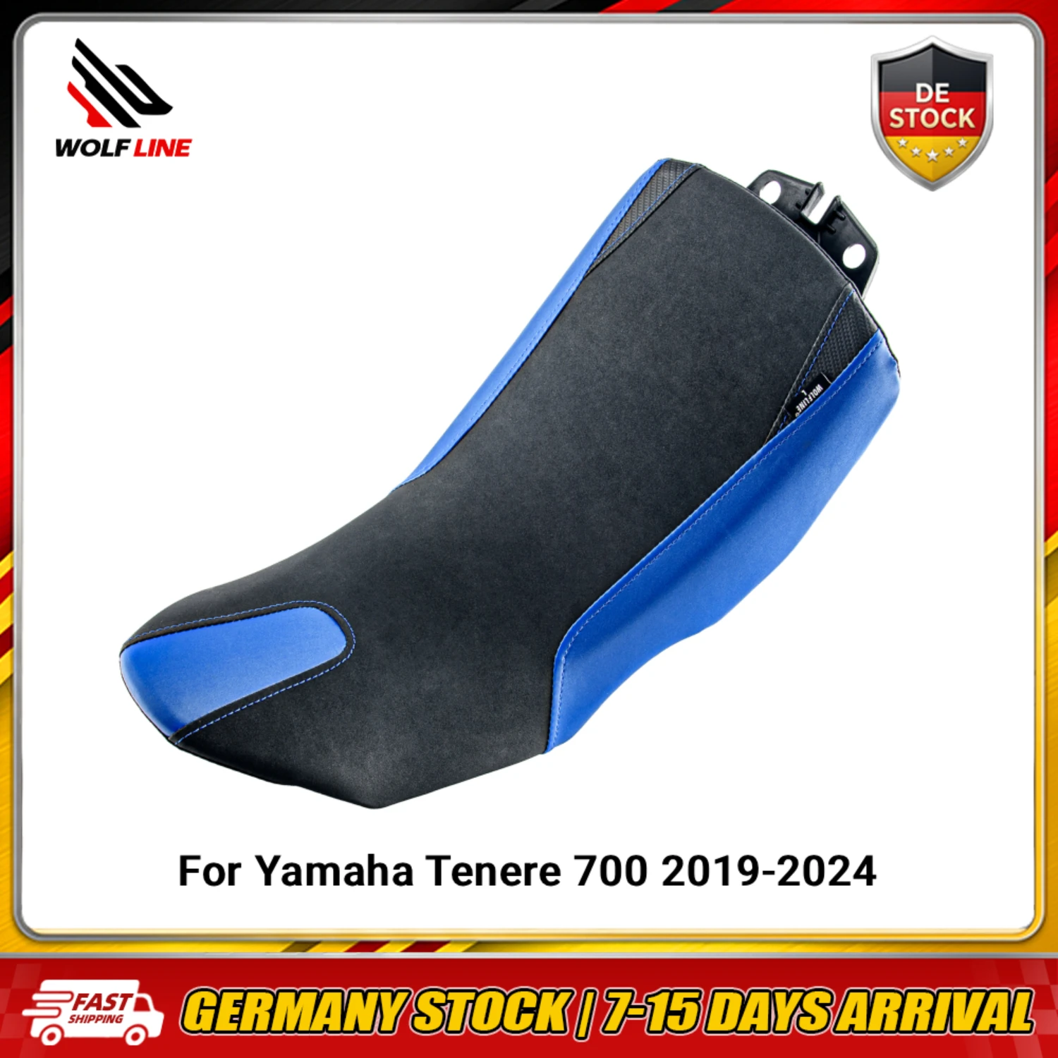 Sedile Anteriore Inferiore WOLFLINE Driver Solo per Yamaha Tenere 700 2019-2024, Cuscino per Sedile Anteriore Singolo, Miglioramento del Comfort per la Guida