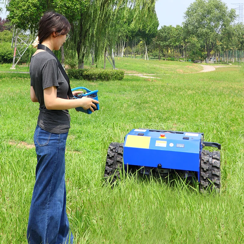 Customized Multifunctional Tracked Lawn Mower, Intelligent Remote Control Rotating Weeding Machine, Garden Lawn Mower