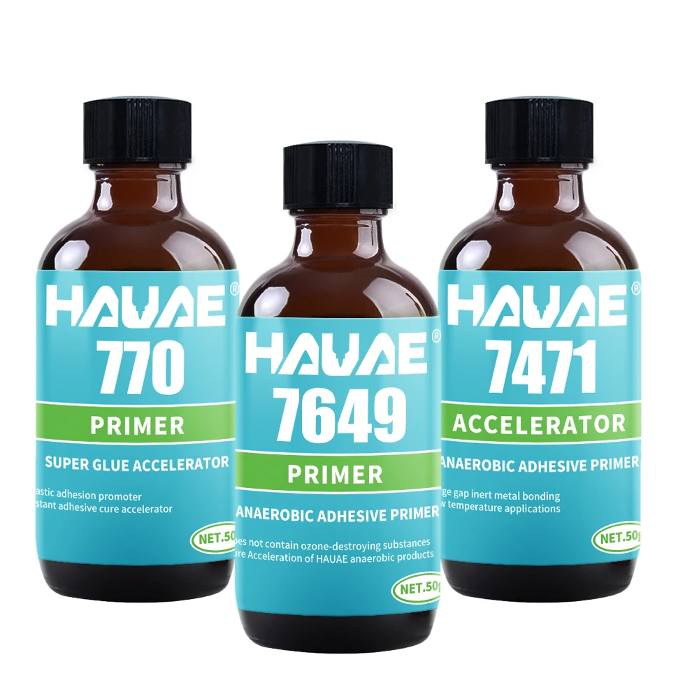 Hauae-agente de tratamiento de superficie de Metal inerte, activador adhesivo localizador, 50g, 7649, 770, 7471, 7452