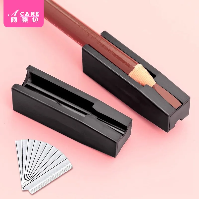 DX01/Pencil shapper/Eyebrow pencil/A1PQ0-Easy-to-Use Pull Line Duckbill Eyebrow Pencil Sharpener Portable Beauty Makeup