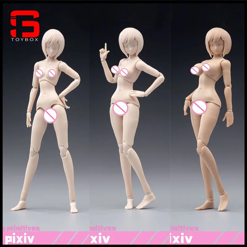 

In Stock 86TOYS T86-ST 1/12 Female Super Flexible Joint Body with Anime Head White Wheat Action Figure Articulated Doll Model