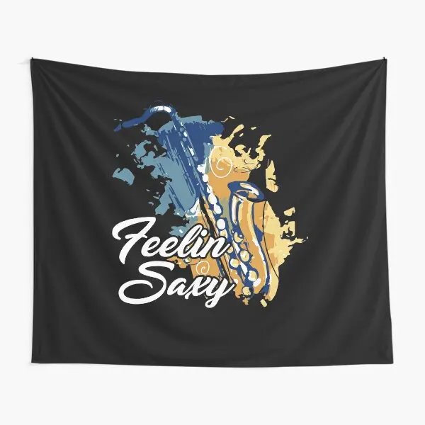 Classic Music Tapestry Saxophone Tapestry Wall Hanging for Kids Boys Girls Jazz Funky Musical Note Melody Tapestry Home Decor