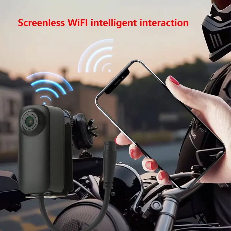 M16 New 1296p Outdoor Mini Motorcycle Recorder IP67 Waterproof Dash Cam with WiFi Wide-angle Anti Shake Function