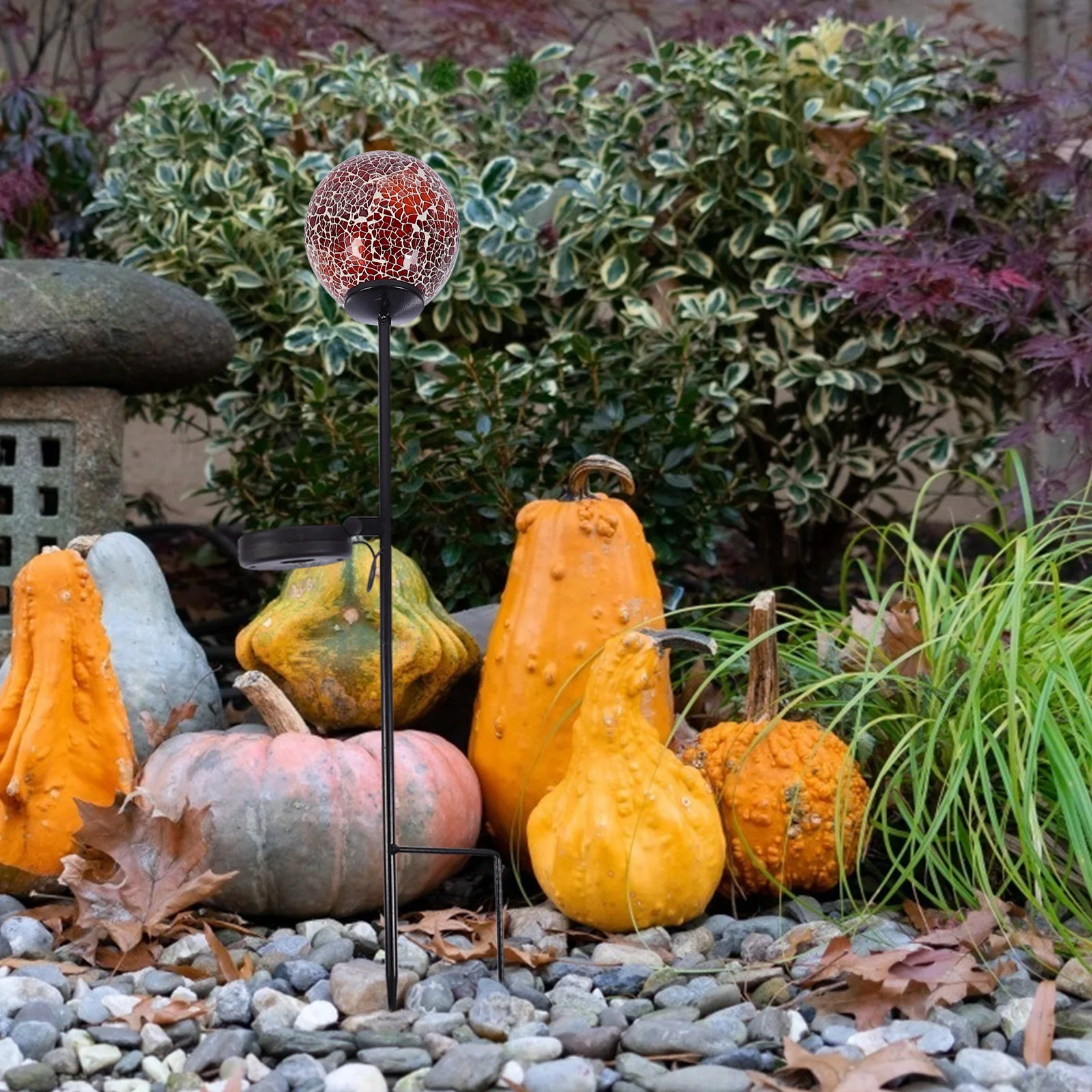 

Solar Lawn Lamp Outdoor Mosaic Light Stainless Steel Glass Ball LED Yard Light Garden Decoration Waterproof Landscape Lighting