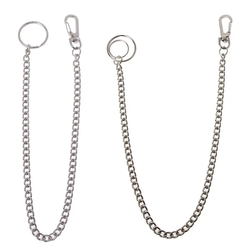 Silver Mental for Key Chain Clip Pants Jeans Anti-Lost Chain Chain Belt for Boy Dropship