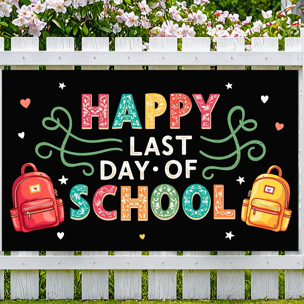 Durable   School Banner   Backdrop   Classroom Decoration   for Classroom   Last Day   Graduation