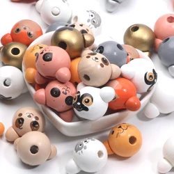 10Pcs Natural Wood Bead Mixed Cute Animal 3D Bead 20X27MM For Jewelry Bracelets Earrings Hair Clip DIY Accessories Bead Supplier