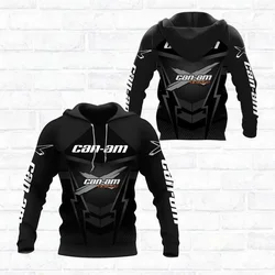 Homens e mulheres de corrida Off-Road Hoodies de carro, aconchegante Harajuku casual streetwear, hoodies, camisola com zíper, único, mais novo, top, Can-am 3DPrint