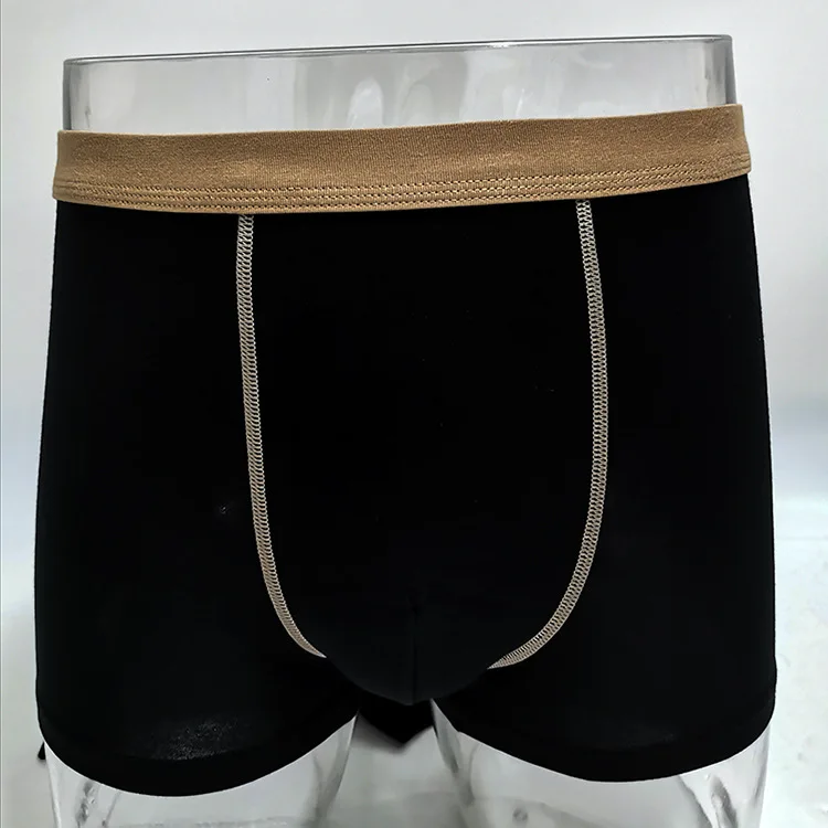 Cuecas de algodão respirável sem costura para homens, roupa interior convexa 3D U, algodão penteado, cintura média boxer shorts, cor sólida, juventude