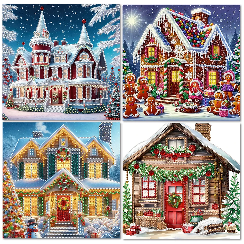 

SDOYUNO 5D Special Shape Diamond Art Kits for Beginners, Diamond Painting Kits for Adults Christmas scener Crystal Rhinestones
