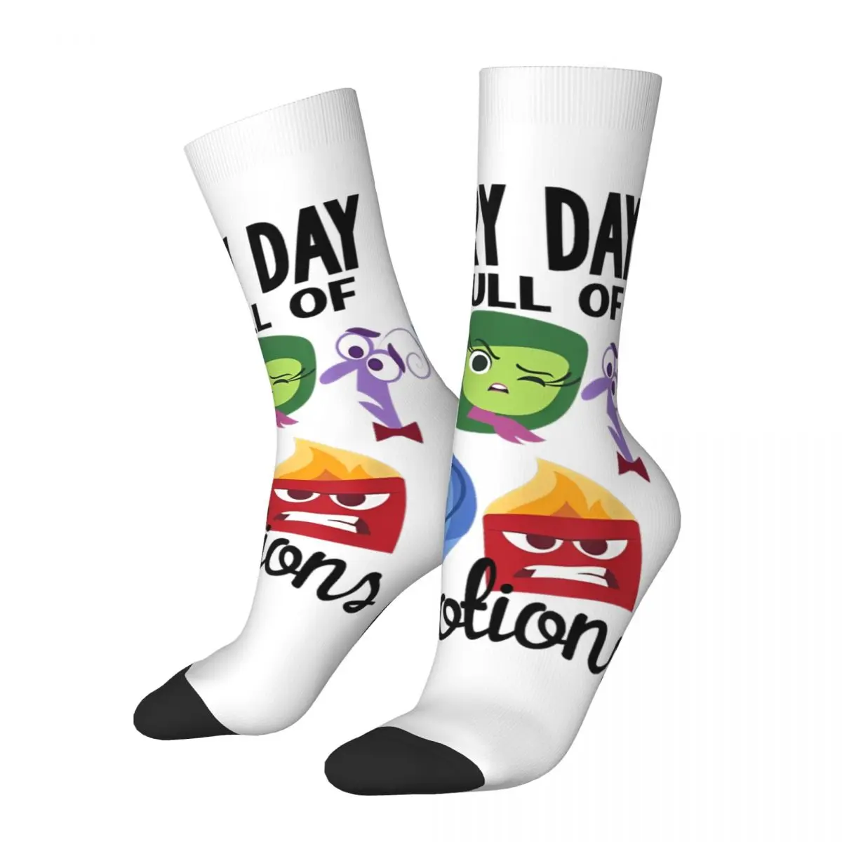 Winter Warm Harajuku Unisex Inside Out Every Day Is Full Of Emotions Group Socks Sweat Absorbing Basketball Socks