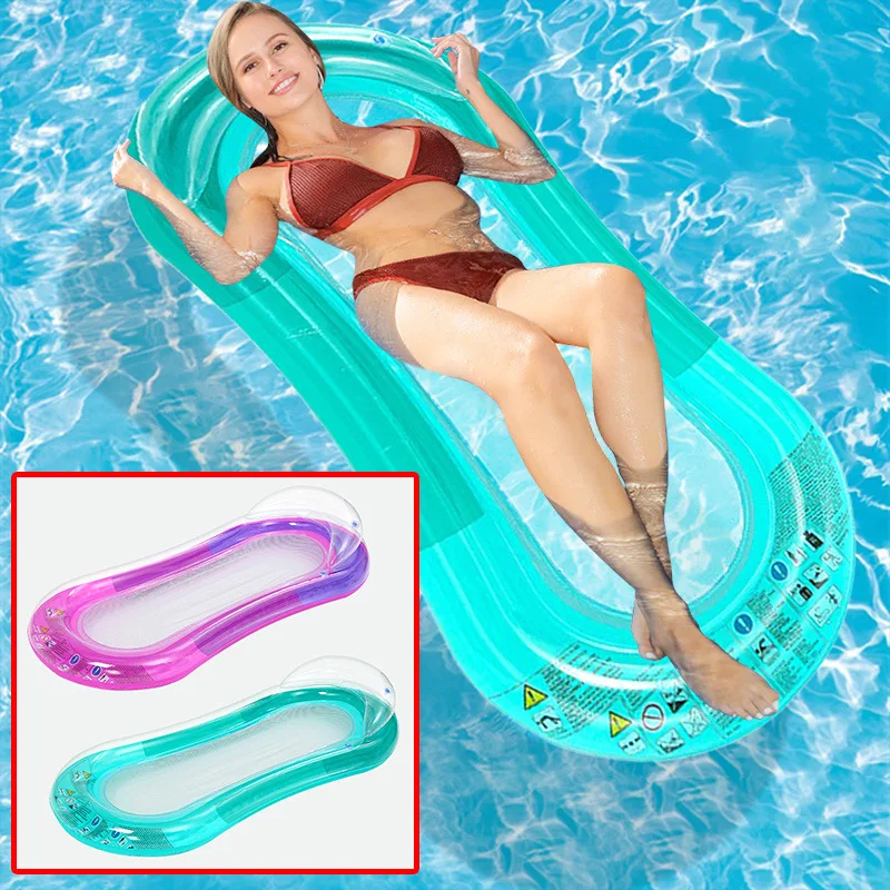 

Inflatable Floating Row Water Hammock Swimming Air Mattresses Summer Pool Beach PVC Float Bed Lounger Swimming Pool Water Party