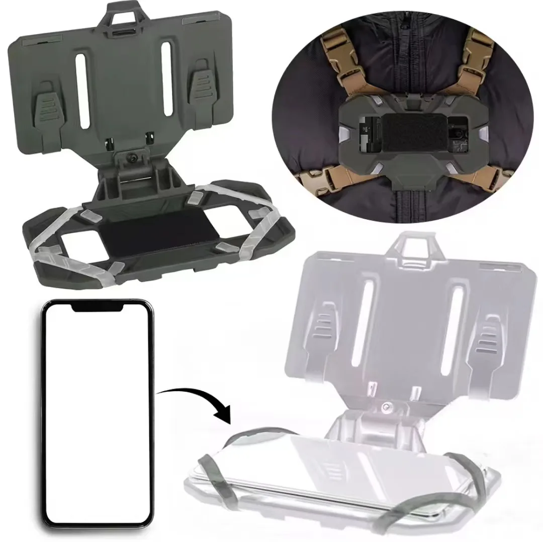 Tactical MOLLE Folded Navigation Board Mobile Phones Navigator Holder Vest Chest Bag Admin Panel Hunting Vest Accessories image 2