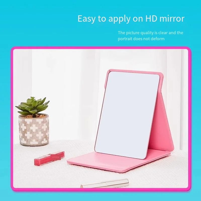 Miniso Kawaii Dream Barbies Pu specchio cosmetico pieghevole Rhombus Sunligh Shine Series Cartoon Figure portatile Hd Mirror Gift