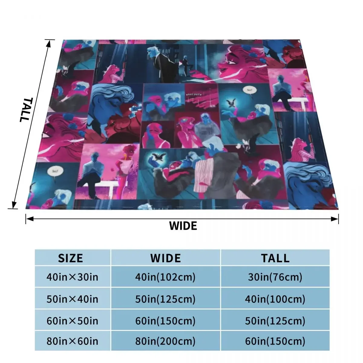 Lore Olympus Persephone and Hades Collage Webtoon Art Throw Blanket for babies decorative Designers Blankets