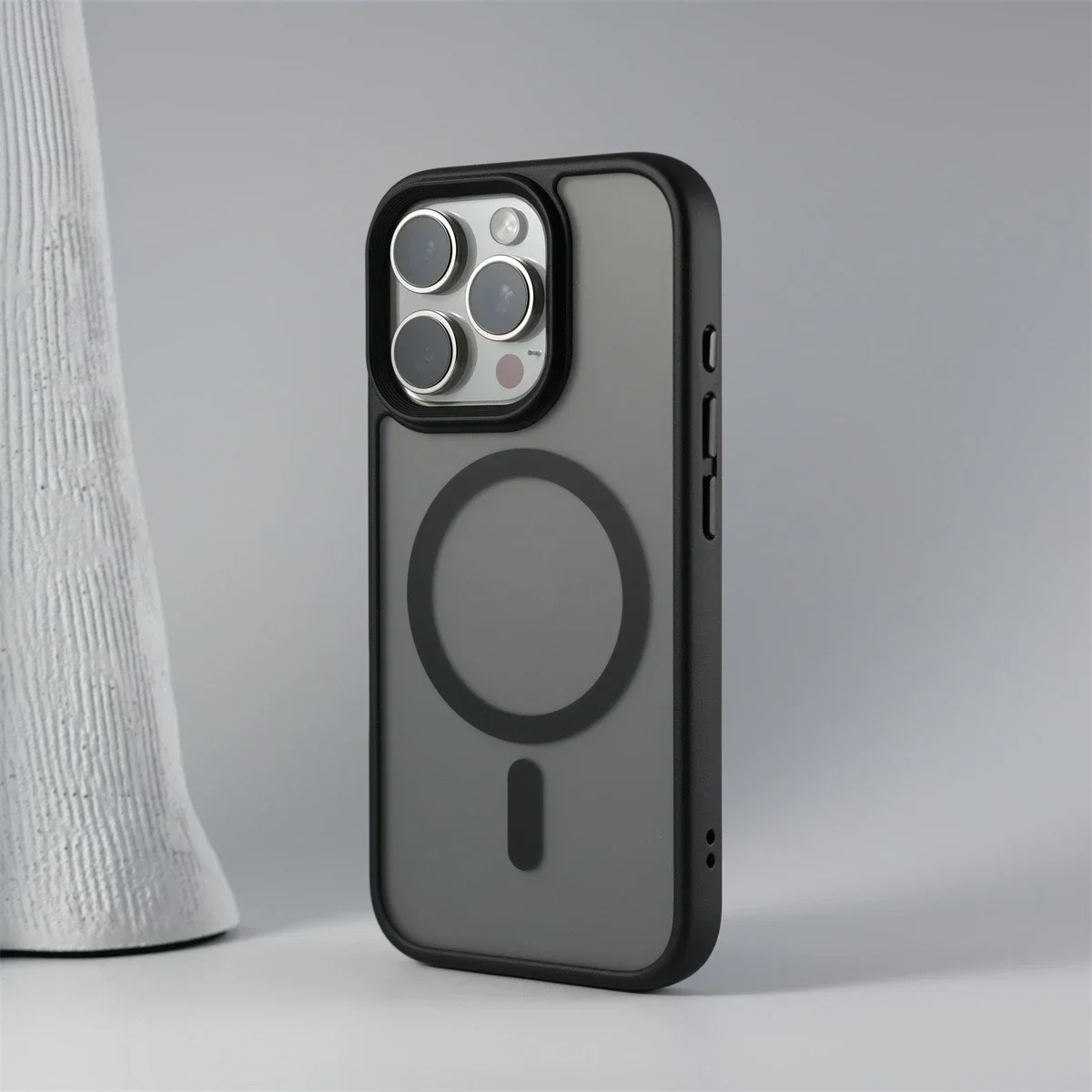 Magnetic Luxury Matte Translucent Armor Shockproof Case For iPhone 16 15 14 Pro Max 16Pro 15ProMax Magsafe Wireless Charge Cover